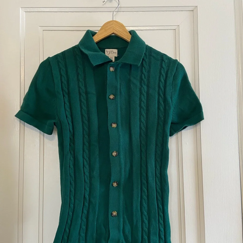 J. Crew Cable knit short sleeve sweater
